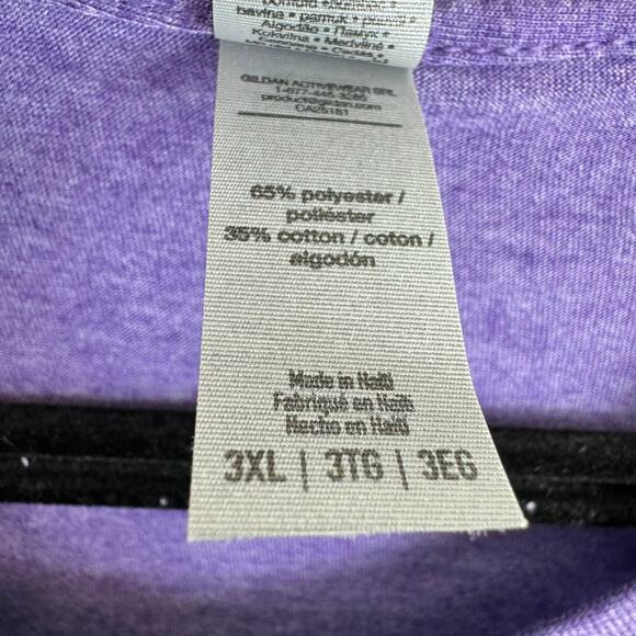 NWOT Purple Black White Checkered Race Life Crew Neck Short Sleeve T-Shirt 3XL - Picture 5 of 5